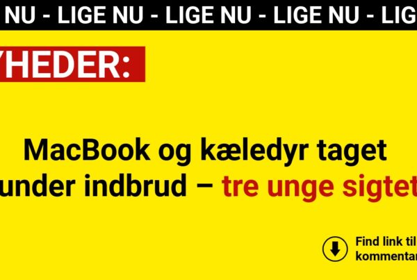 MacBook og kæledyr taget under indbrud – tre unge sigtet