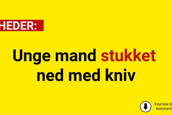 Unge mand stukket ned med kniv