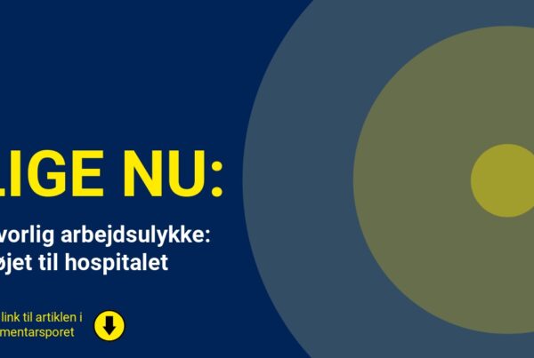 Alvorlig arbejdsulykke: Fløjet til hospitalet