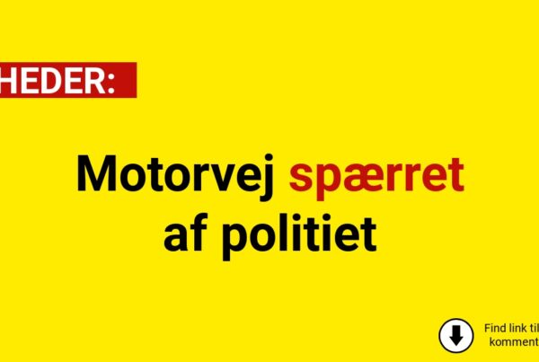 Motorvej spærret af politiet
