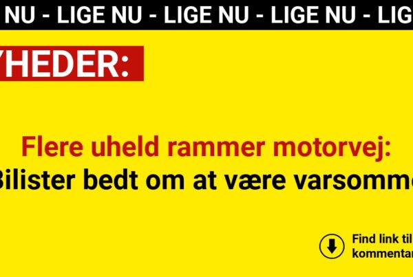 Flere uheld rammer motorvej: Bilister bedt om at være varsomme