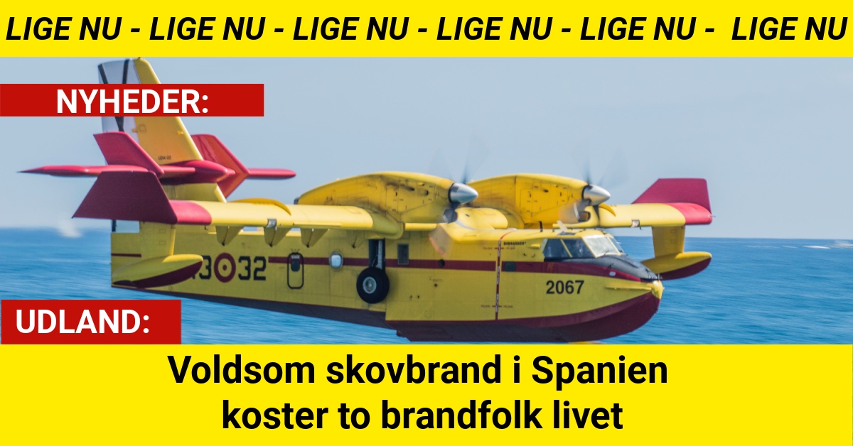 Voldsom skovbrand i Spanien koster to brandfolk livet