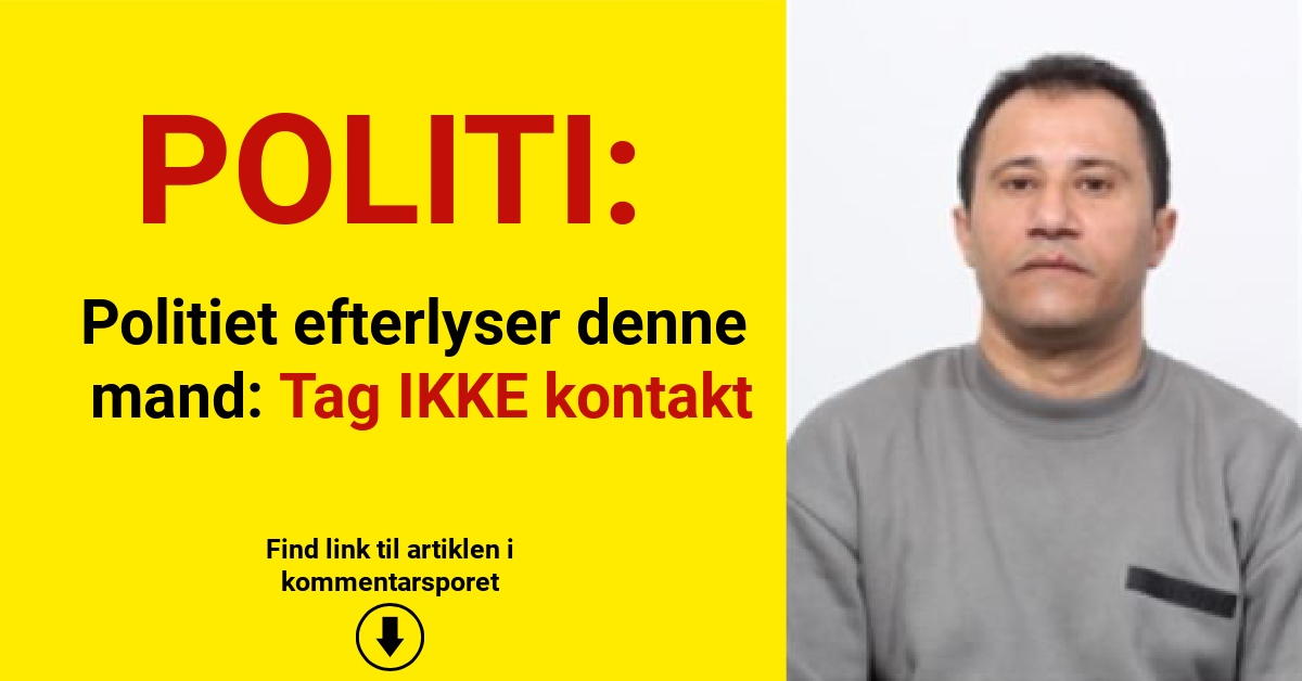 Politiet efterlyser fange på flugt fra psykiatrisk afdeling