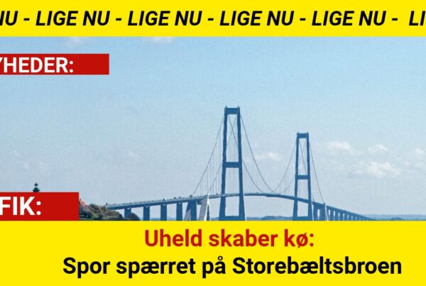 Uheld skaber kø: Spor spærret på Storebæltsbroen