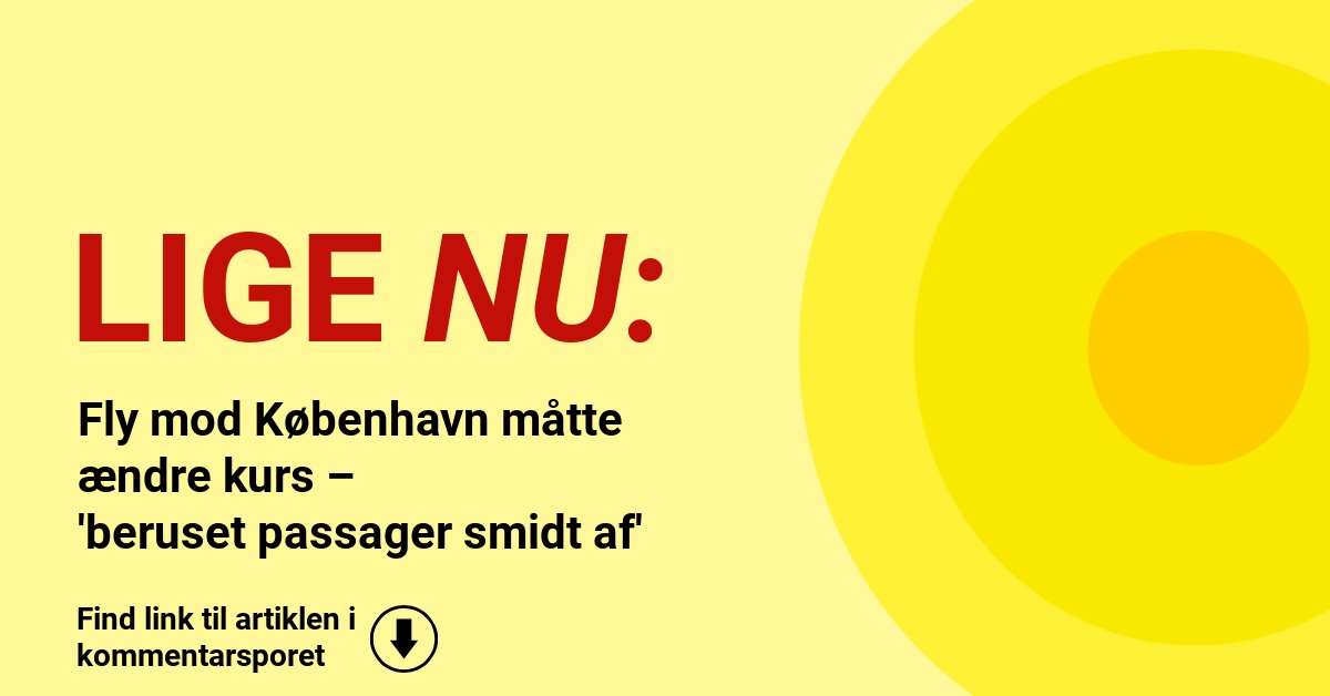Fly mod København måtte ændre kurs – 'beruset passager smidt af'