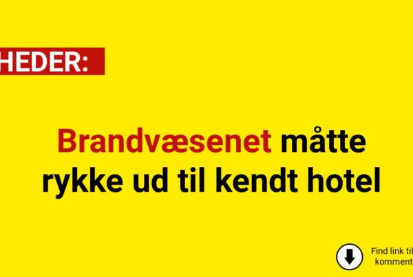 Brandvæsenet måtte rykke ud til kendt hotel