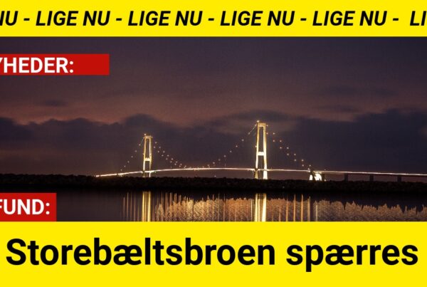 Storebæltsbroen lukker flere gange næste uge – her er tidspunkterne