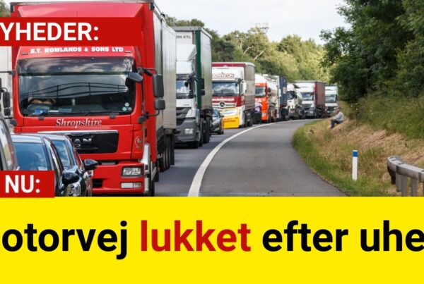 Motorvej lukket efter uheld