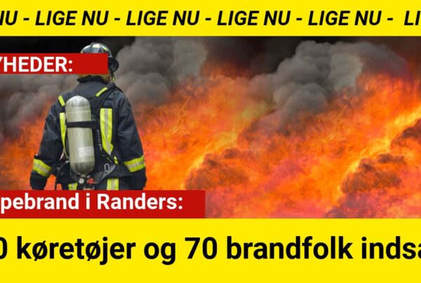 Kæmpebrand i Randers: 20 køretøjer og 70 brandfolk indsat