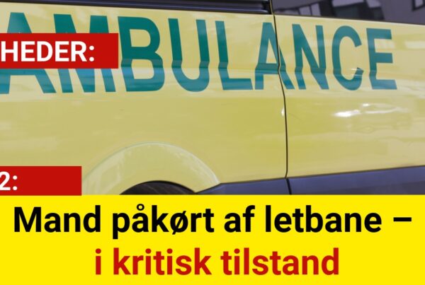 Mand påkørt af letbane – i kritisk tilstand