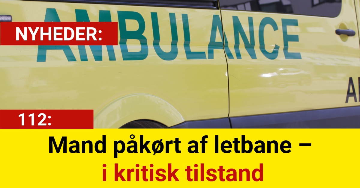 Mand påkørt af letbane – i kritisk tilstand