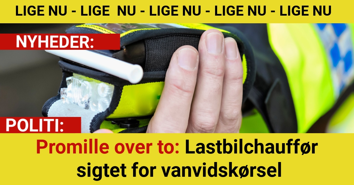 Promille over to: Lastbilchauffør sigtet for vanvidskørsel