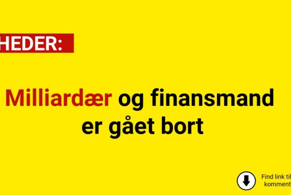 Milliardær og finansmand er gået bort