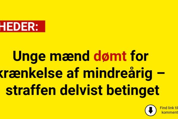 Unge mænd dømt for krænkelse af mindreårig – straffen delvist betinget