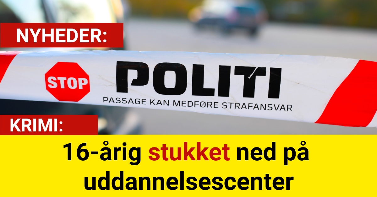 16-årig stukket ned på uddannelsescenter