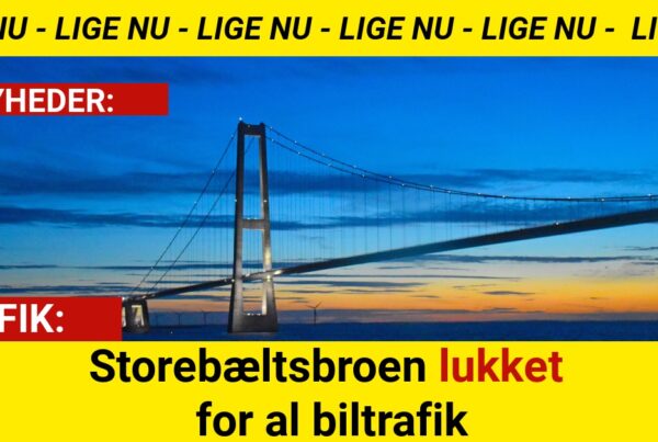 Storebæltsbroen lukket for al biltrafik