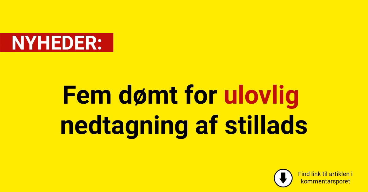 Fem dømt for ulovlig nedtagning af stillads