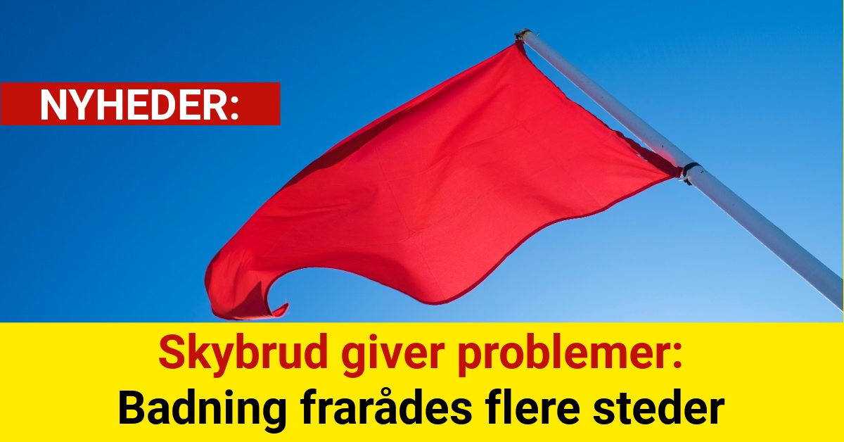 Skybrud giver problemer: Badning frarådes flere steder