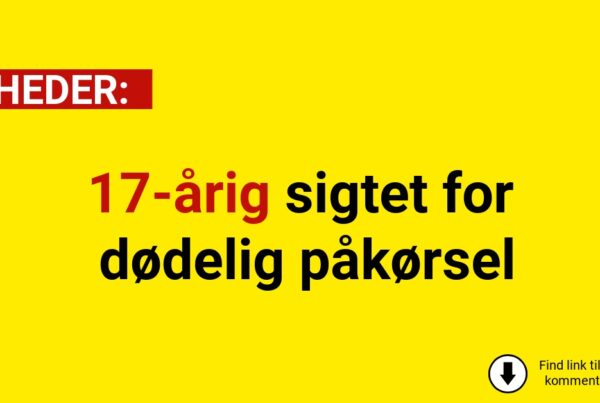 17-årig sigtet for dødelig påkørsel
