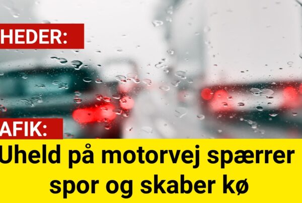 Uheld på motorvej spærrer spor og skaber kø