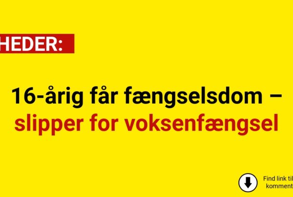 16-årig får fængselsdom – slipper for voksenfængsel