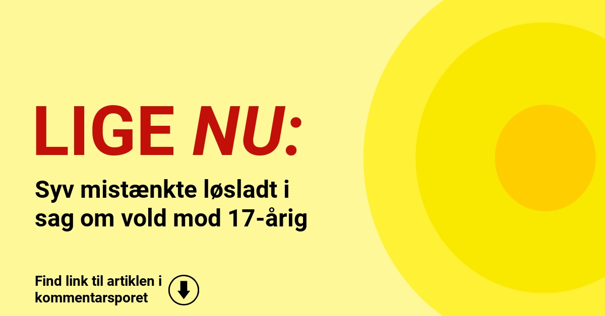 Syv mistænkte løsladt i sag om vold mod 17-årig