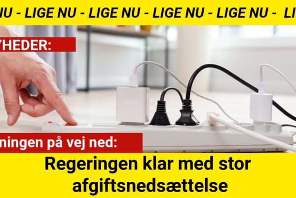 Elregningen på vej ned: Regeringen klar med stor afgiftsnedsættelse