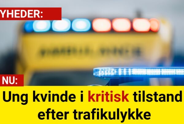 Ung kvinde i kritisk tilstand efter trafikulykke