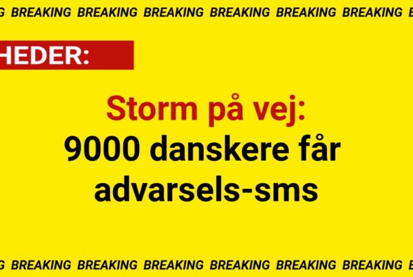 Storm på vej: 9000 danskere får advarsels-sms