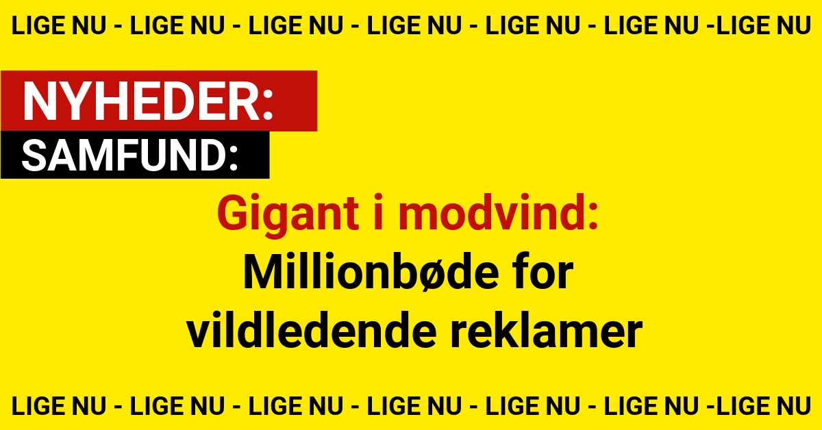 Gigant i modvind: Millionbøde for vildledende reklamer
