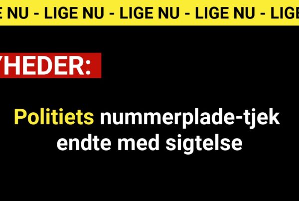 Politiets nummerplade-tjek endte med sigtelse