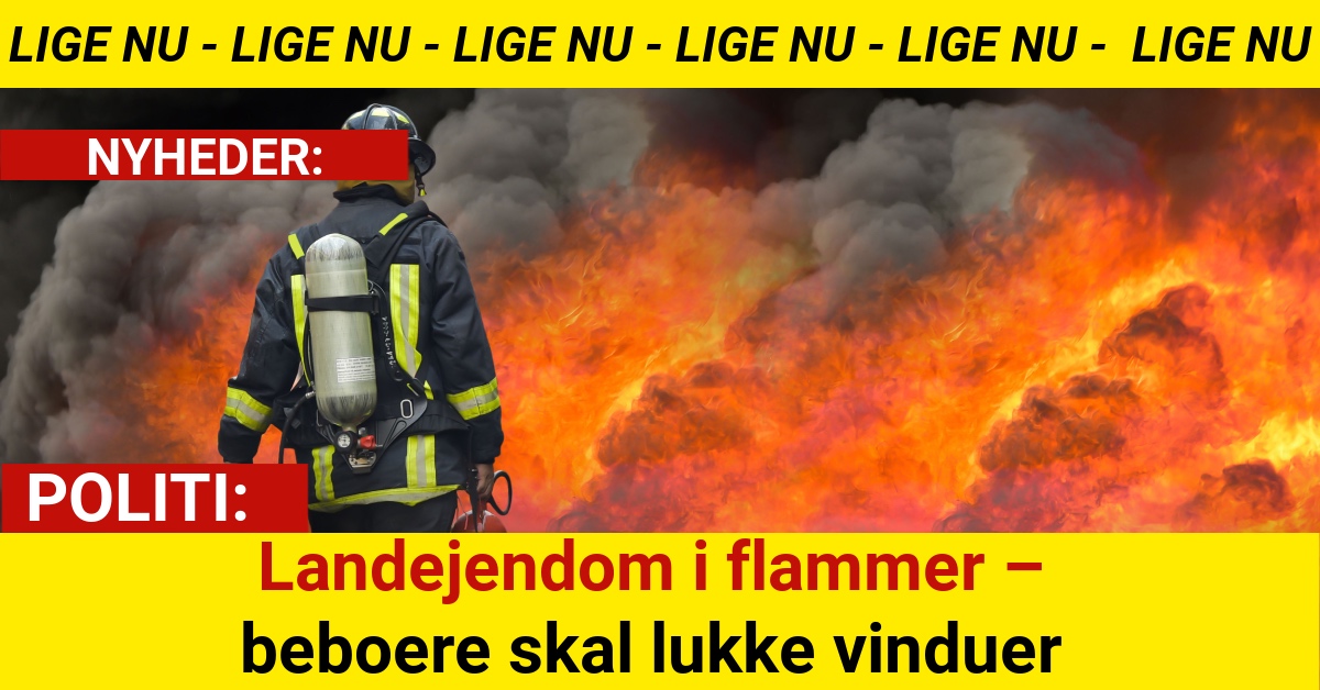 Landejendom i flammer – beboere skal lukke vinduer