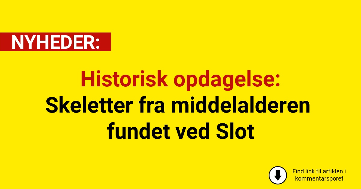 Historisk opdagelse: Skeletter fra middelalderen fundet ved Slot