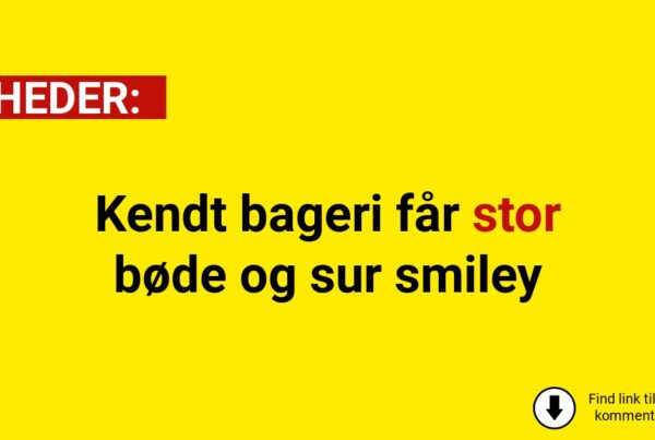 Kendt bageri får stor bøde og sur smiley