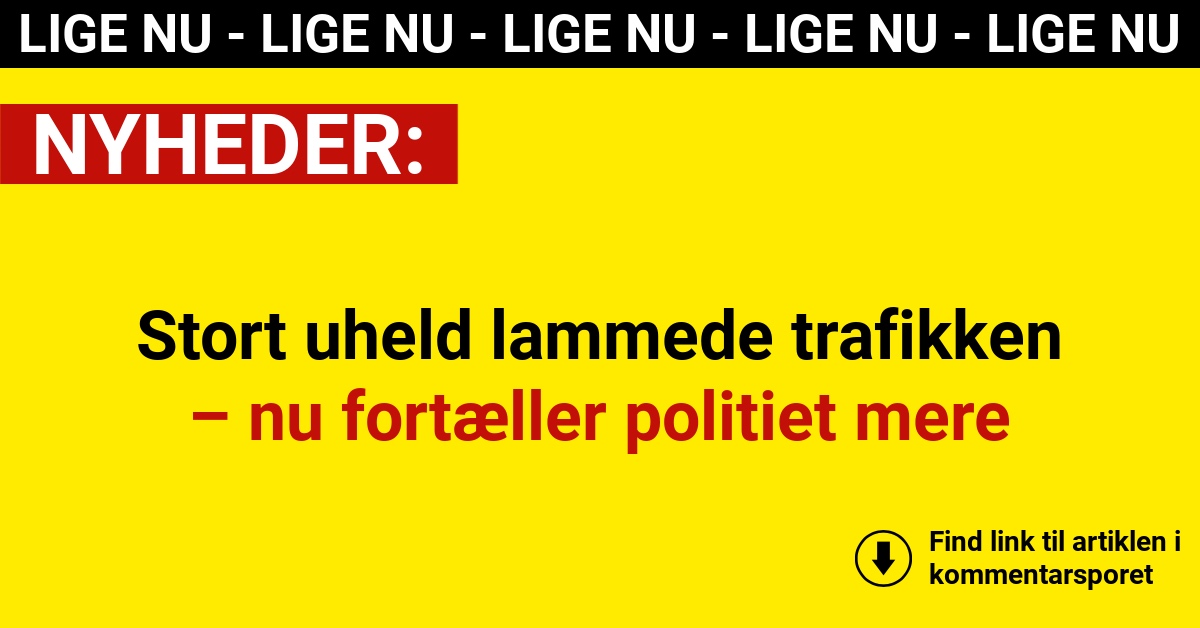 Stort uheld lammede trafikken – nu fortæller politiet mere