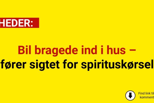 Bil bragede ind i hus – fører sigtet for spirituskørsel