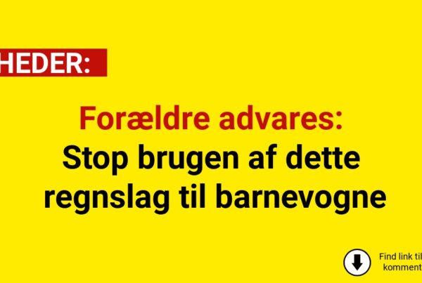 Forældre advares: Stop brugen af dette regnslag til barnevogne
