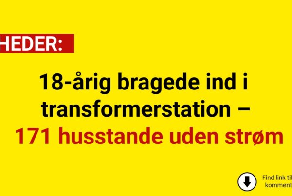18-årig bragede ind i transformerstation – 171 husstande uden strøm