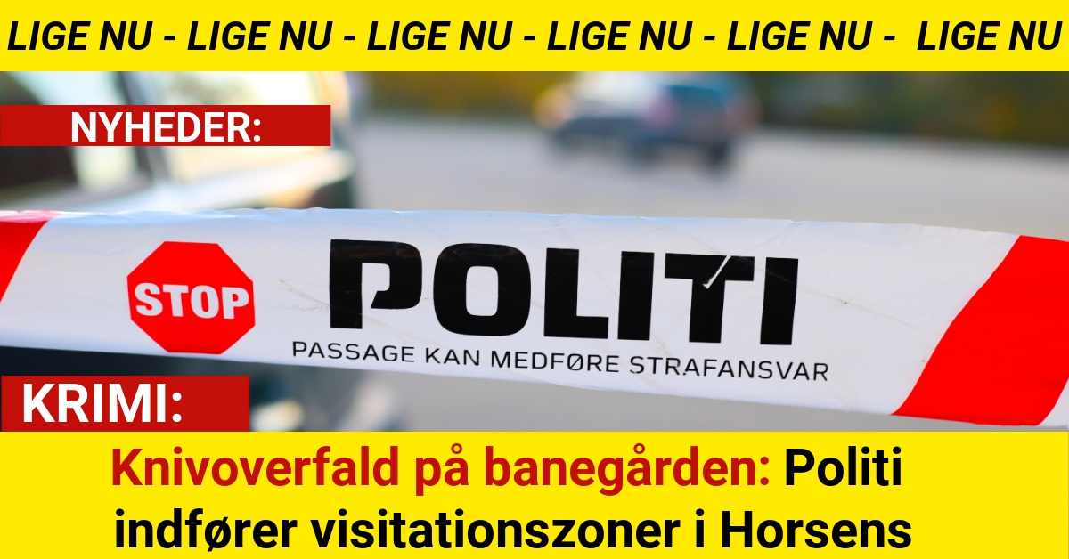 Knivoverfald på banegården: Politi indfører visitationszoner i Horsens