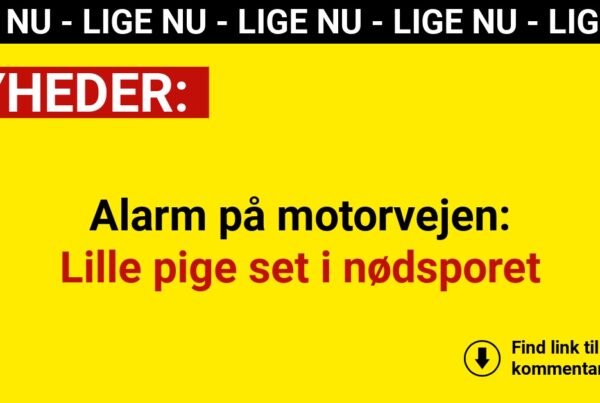 Alarm på motorvejen: Lille pige set i nødsporet
