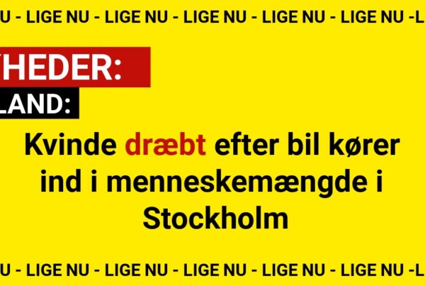 Kvinde dræbt efter bil kører ind i menneskemængde i Stockholm