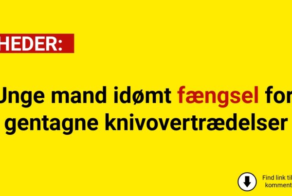 Unge mand idømt fængsel for gentagne knivovertrædelser