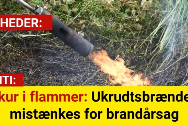 Skur i flammer: Ukrudtsbrænder mistænkes for brandårsag