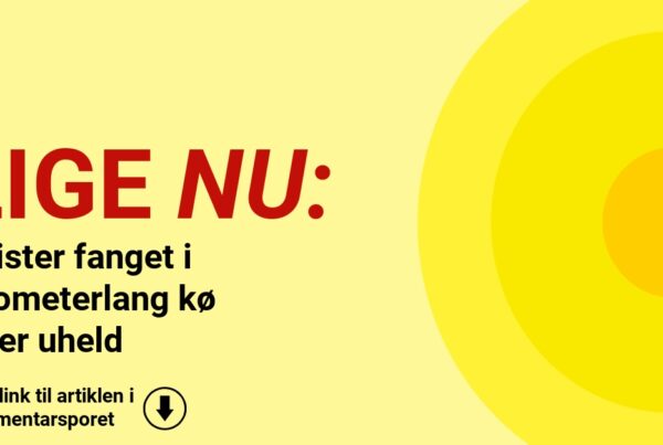 Bilister fanget i kilometerlang kø efter uheld