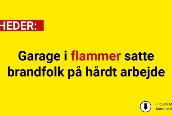 Garage i flammer satte brandfolk på hårdt arbejde