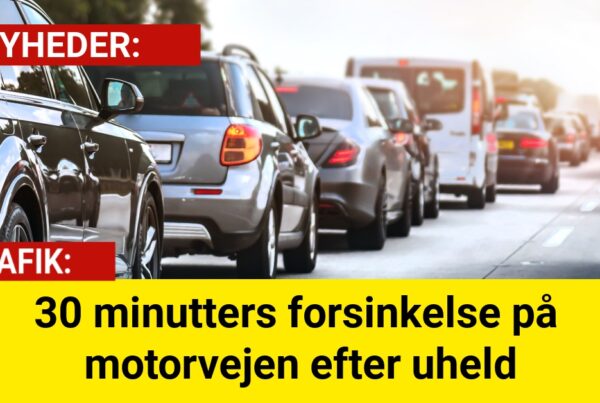 30 minutters forsinkelse på motorvejen efter uheld