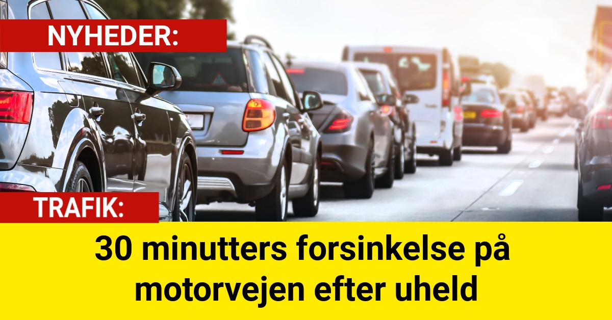 30 minutters forsinkelse på motorvejen efter uheld