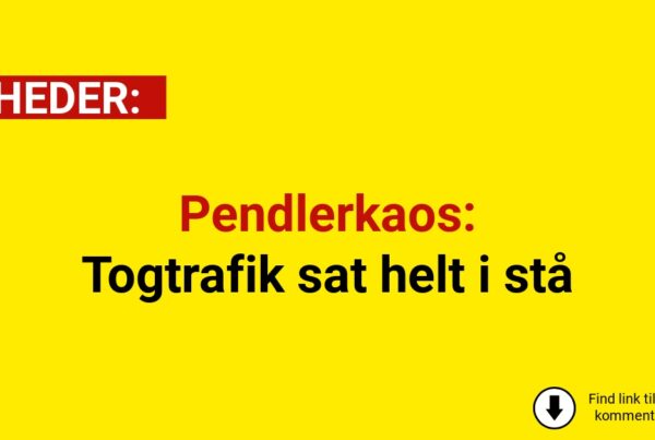 Pendlerkaos: Togtrafik sat helt i stå