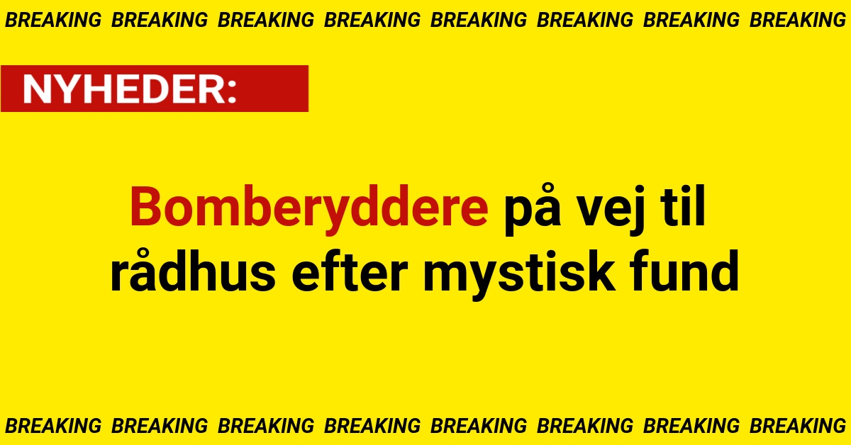 Bomberyddere på vej til rådhus efter mystisk fund