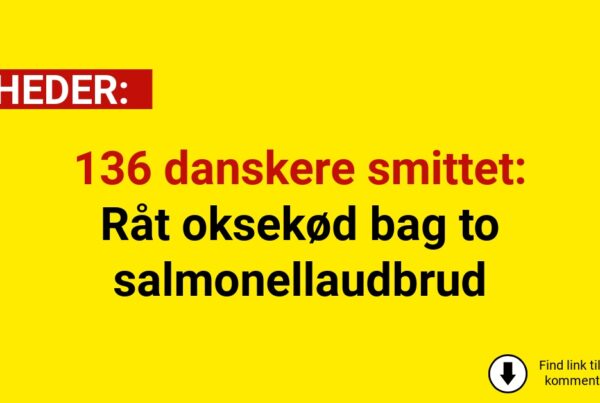 136 danskere smittet: Råt oksekød bag to salmonellaudbrud